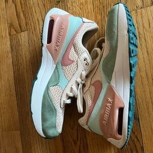 Nike Kids Sneakers - Pink, Green, and White